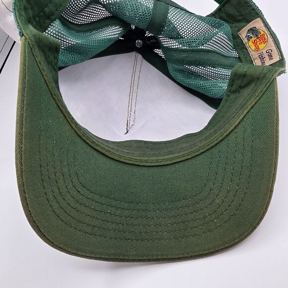 Bass Pro Shops Green Trucker Hat With Mesh Back Snapback Outdoor Fishing - Picture 8 of 10